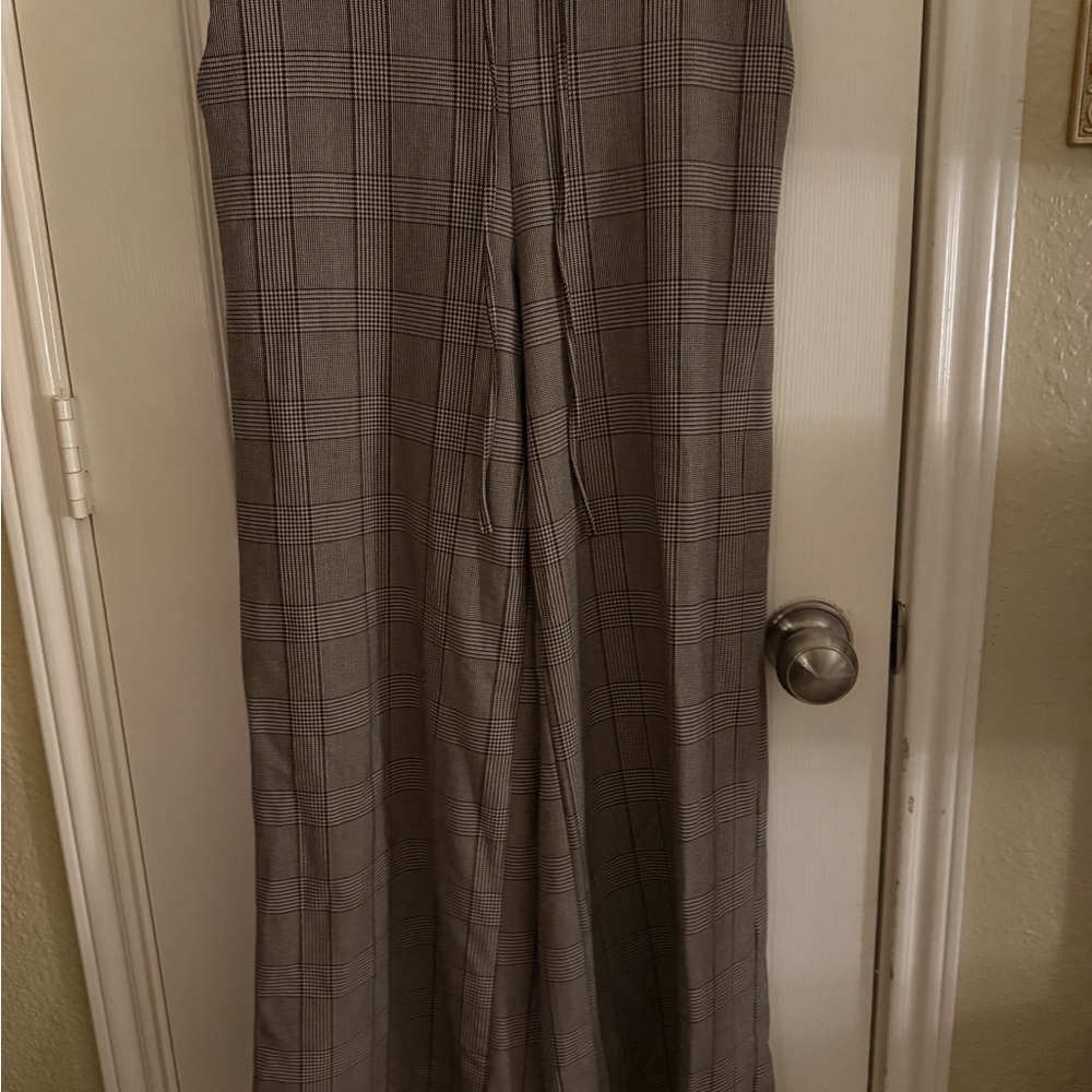 a new day womens tan Plaid Dress Pants